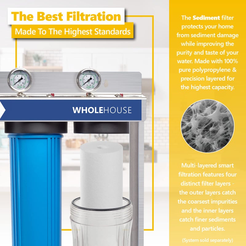Express Water â€“ Sediment Replacement Filter â€“ Whole House Replacement Water Filter â€“ SED High Capacity Water Filter â€“ 5 Micron Water Filter â€“ 4.5â€ x 20â€ inch - Image 3